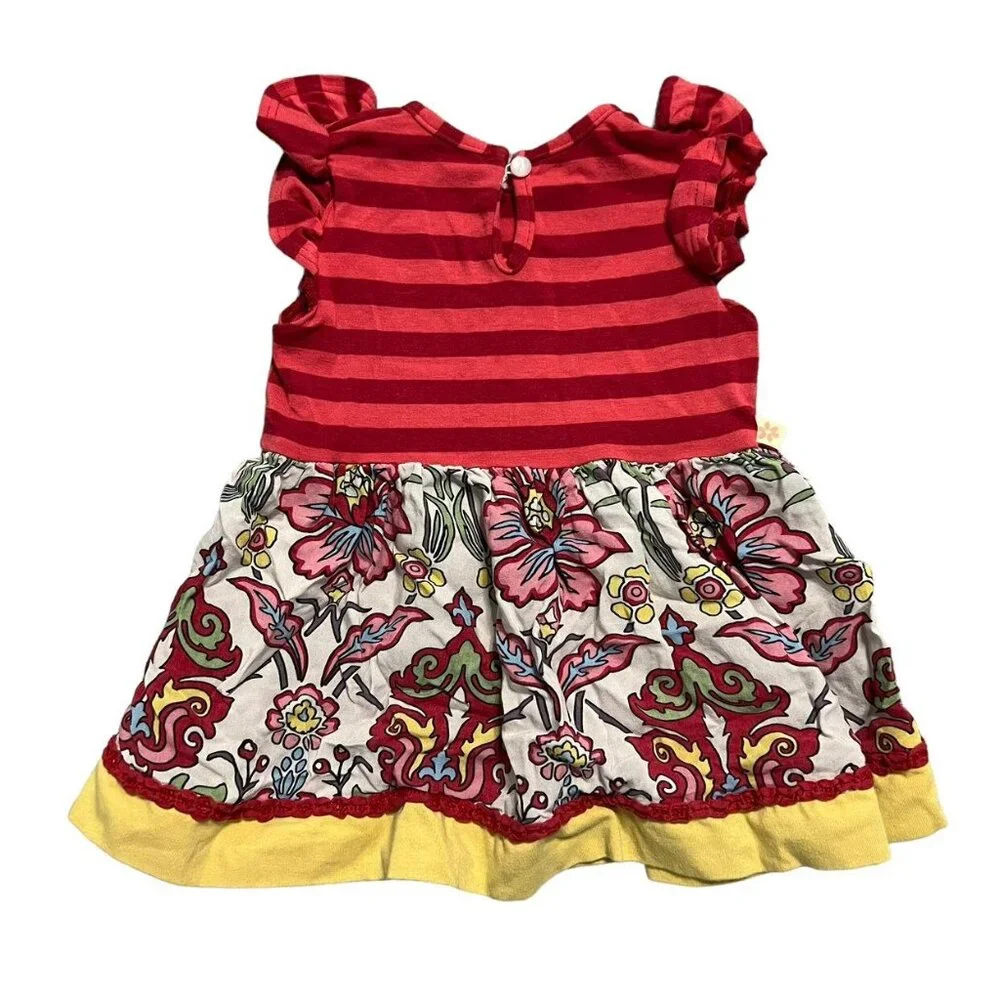 Persnickety 12-18m Floral & Stripes Tunic Dress